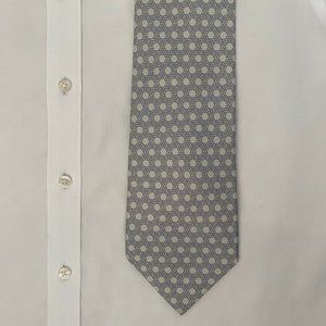 Grey Hermes Silk Tie
